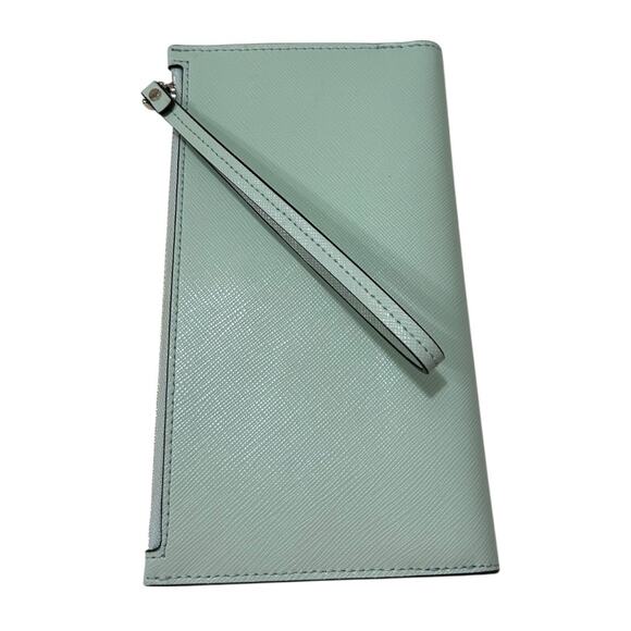 Kate Spade Spencer Continental Wristlet/Wallet Frosted Spearmint Snap Closure - Picture 3 of 8